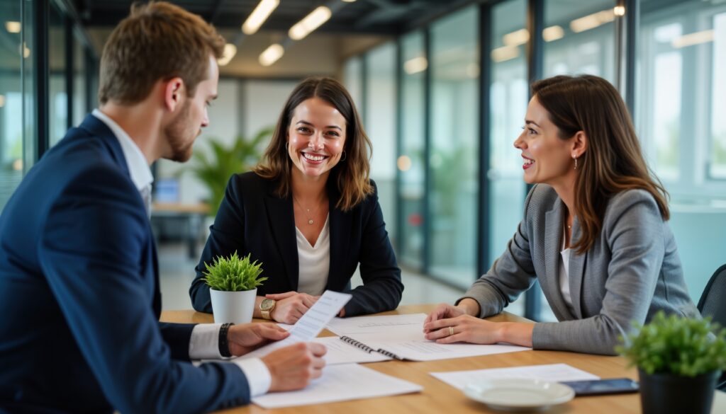 Recruiter building professional relationships through networking and meaningful conversations