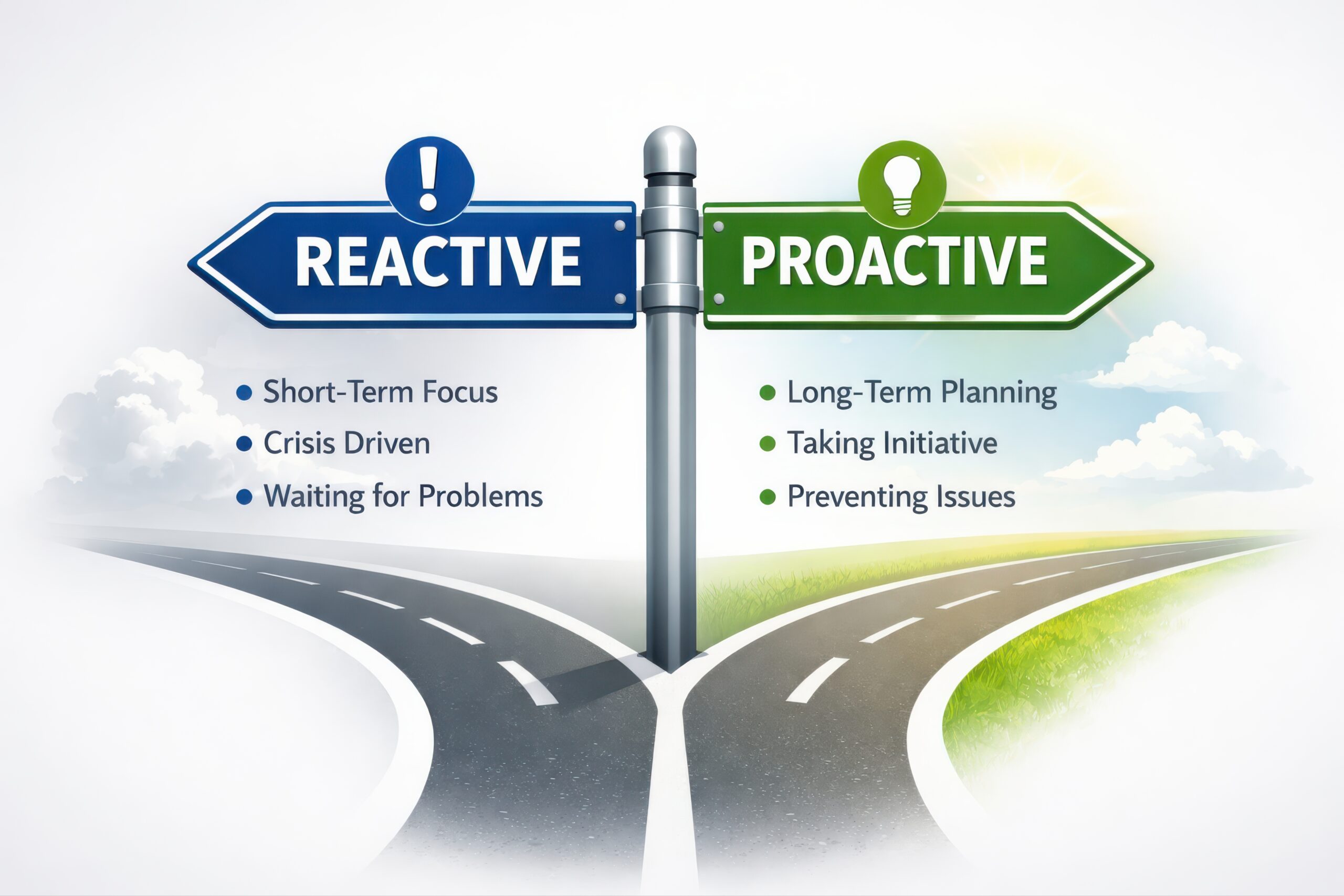 Visual representation of proactive workforce planning compared to reactive hiring strategies
