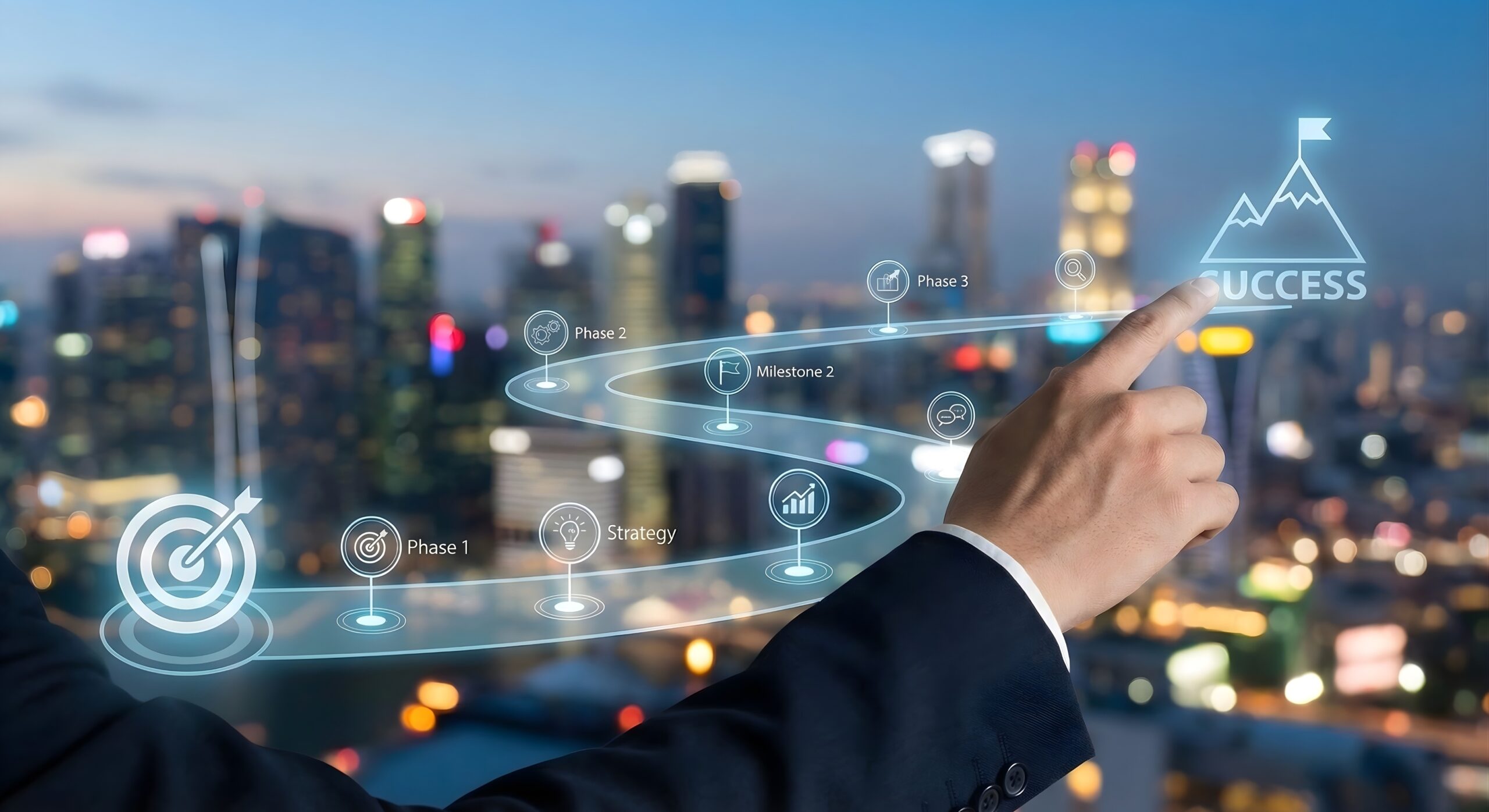 Career path diagram showing multiple non-linear routes to professional success